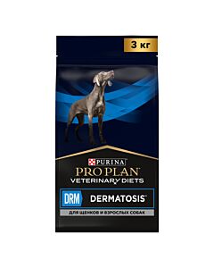 Сухой корм для собак Pro Plan Veterinary Diets Dermatosis при дерматозах и выпадении шерсти 3 кг