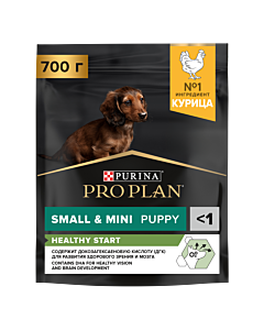 Сухой корм PRO PLAN® HEALTHY START для щенков мелких и карликовых пород, с курицей, 700 г