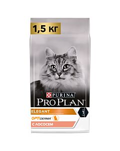 Сухой корм для кошек PRO PLAN® для красоты шерсти и здоровья кожи с лососем, 1.5 кг