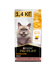 Сухой корм для кошек Pro Plan Nature Elements для здоровья кожи и шерсти с лососем 1.4 кг