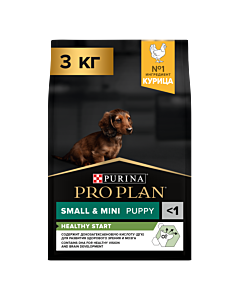 Сухой корм PRO PLAN® HEALTHY START для щенков мелких и карликовых пород, с курицей, 3 кг