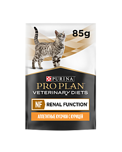 Влажный корм PRO PLAN® VETERINARY DIETS NF Renal Function Advanced care (Поздняя стадия) диетический для кошек при поздней стадии почечной недостаточности с курицей в соусе, 85 г х 10 шт