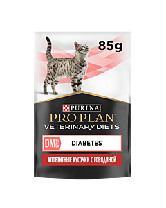 Влажный корм PRO PLAN® VETERINARY DIETS DM ST/OX Diabetes Management диетический для кошек при диабете с говядиной, 85 г х 10 шт.