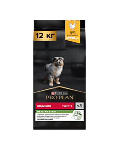 Сухой корм PRO PLAN® HEALTHY START для щенков средних пород, c курицей, 12 кг