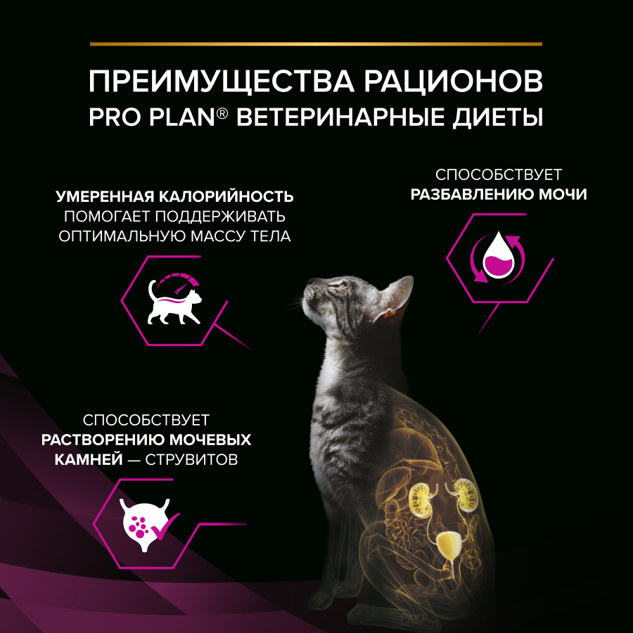 Влажный корм для кошек диетический PRO PLAN® VETERINARY DIETS UR ST/OX Urinary при болезнях нижних отделов мочевыводящих путей, с курицей, 85 г x 26 шт.