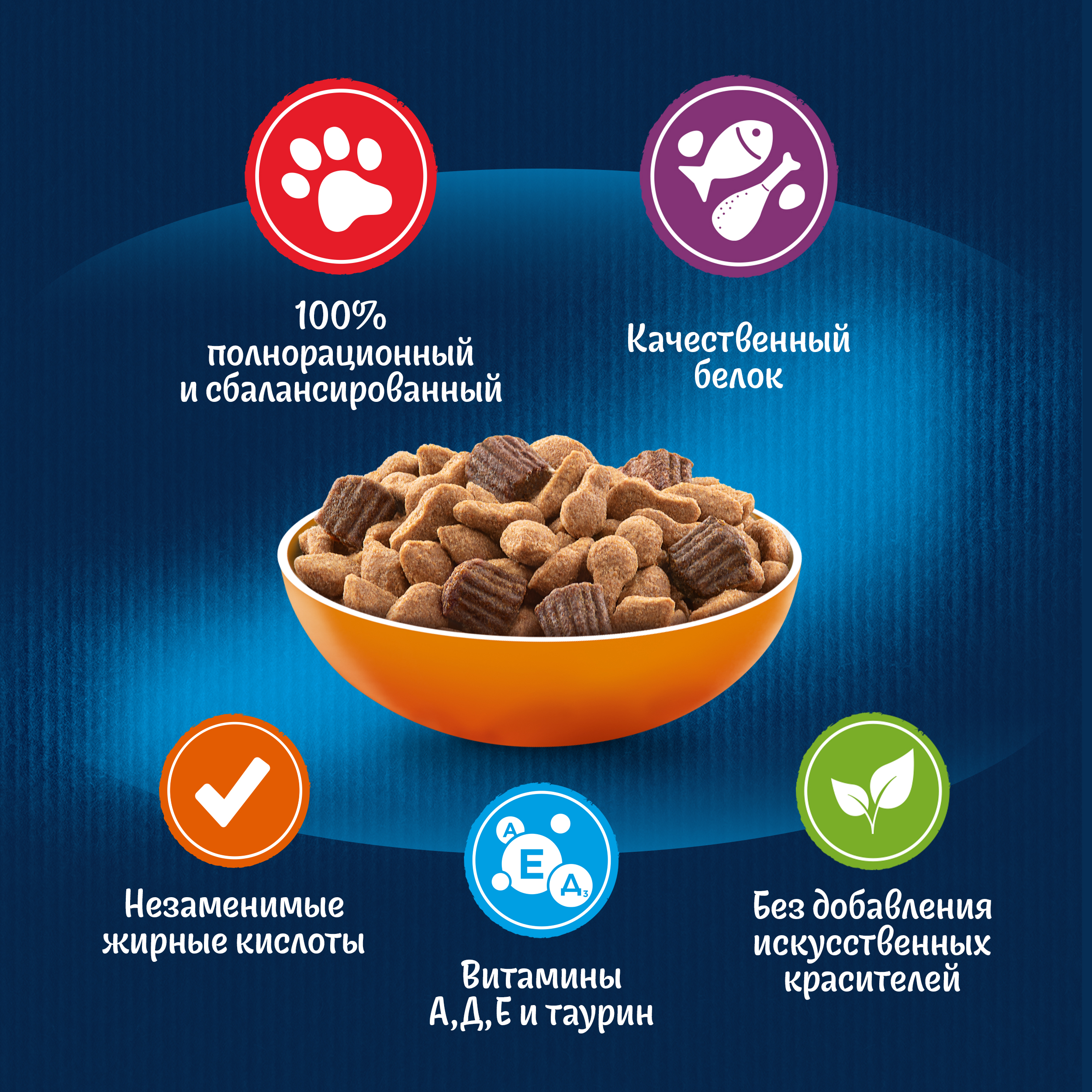 Сухой корм FELIX® Двойная Вкуснятина для кошек с птицей 1.3 кг