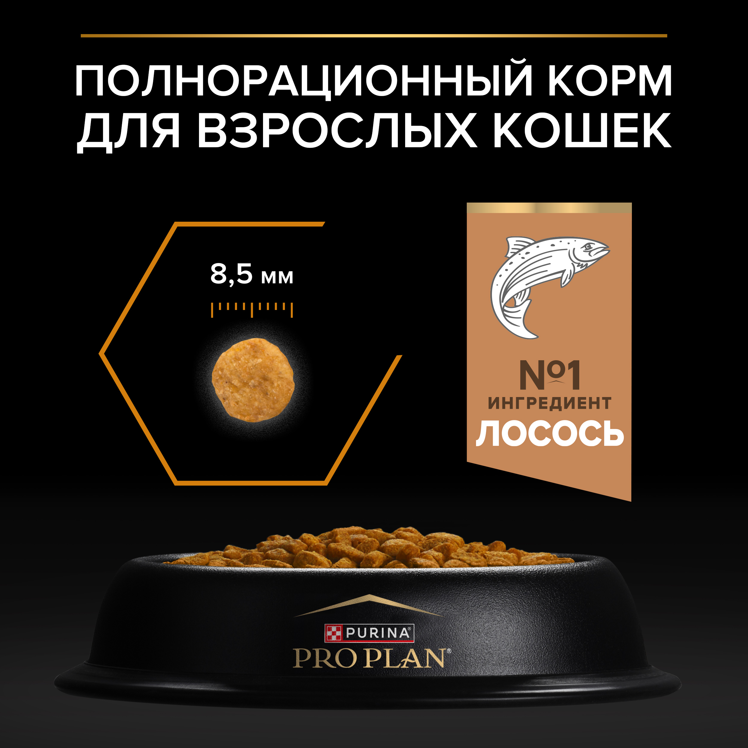 Сухой корм PRO PLAN® DERMA CARE для кошек для здоровья кожи и красоты шерсти с лососем 10 кг